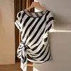 Comercio Exterior Amazon Transfronterizo Wish Ropa de Mujer Verano 2026 Estilo Vacacional Europeo y Americano Camisa de Sarga con Corbata Top de Manga Corta