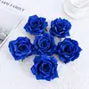 Flores de Rosa Artificiales de Alta Gama con Bordes Rizados, Cabezas de Rosa para Decoración de Bodas, Arte Floral, Arreglos de Pared de Flores, Materiales Hechos a Mano para DIY
