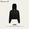 Secagem de Rua 2025 Outono Marca de Moda Americana Retrô Esportes Hoodie de Menina Popular Alta Qualidade Moletom Curto Feminino