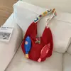 Bolsa de Tricô Transfronteiriça para Mulheres, Nova Versátil Estilo Preguiçoso Primavera/Verão 2026 Bolsa de Ombro, Bolsa Tote de Grande Capacidade