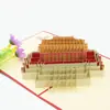 Suministro Directo de Fábrica China Tian'anmen 3D Tridimensional Papercraft Tarjeta de Felicitación Hueca Puede Añadir LOGOTIPO Palabras de Bendición Lugar Escénico Venta Caliente