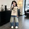 Tops únicos y súper estilosos para niñas para el otoño de 2026, nueva camiseta interior básica para niños, camiseta de manga larga para niñas mayores