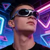 Óculos de Sol Esportivos, Novo Estilo, Óculos de Ciclismo Personalizados com Bico de Águia, Moda Transfronteiriça Europeia e Americana, Óculos de Sol Futuristas Y2K com Proteção Solar