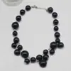 Collar de Perlas Irregulares Exageradas Estilo Europeo y Americano, Personalidad Gótica Oscura, Estilo de Nicho Retro de Moda, Cadena para Clavícula de Gama Alta