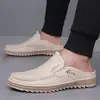 Mocasines casuales ligeros sin cordones para hombre, de cuero genuino, transpirables, con suela suave y antideslizante, talla grande, mocasines de cuero de vaca de capa superior