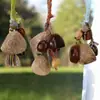 Campanillas de Viento Naturales Hechas a Mano con Cáscara de Fruta, Sonajeros Manuales de Cáscara de Fruta para Alivio del Estrés, Llaveros, Colgantes para Bolsas, Adornos Colgantes para Coche al por Mayor