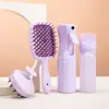 Botella de Spray Más Vendida Transfronteriza Atomización Fina Botella de Spray Continuo Botella para Aceite de Tinte para el Cabello Cepillo para Champú Peine Hueco para Alisar el Cabello Set