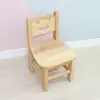 Mesas e Cadeiras de Jardim de Infância para Crianças, Bancos de Madeira Maciça de Pinheiro-Cânfora e Borracha, Cadeiras de Treinamento para Educação Infantil e Aprendizagem com Encosto
