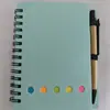 Set de Bloc de Notas de Papel de Piel de Vaca con Espiral, Notas Adhesivas Publicitarias, Cuaderno Personalizable con Impresión de Logo, Regalos Empresariales