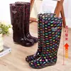 Botas de chuva de cano alto, extra longas, impermeáveis e antiderrapantes, modelo novo, forradas com fleece, galochas de borracha, botas d'água e sapatos d'água para adultos