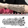 Tatuajes Temporales de Caligrafía Cursiva Inglesa de Hierbas para Hombres y Mujeres, Impermeables, de Larga Duración, Alta Gama, Realistas, No Reflectantes para Brazos y Pantorrillas