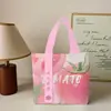 Bolsa Tote de Lona Estilo Novo, Fresca e Simples, Feliz e Alegre, Versátil, para o Trabalho e o Dia a Dia