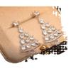 Pendientes de árbol de Navidad con microincrustaciones de circonita para mujer, exquisitos pendientes de estilo pastoral combinables, accesorios 2024