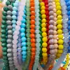 Vidro Cristal Bola de Futebol Contas Redondas Acessórios para Joias DIY Bolsas Acessórios para Roupas Cor Gelatina 32 Faces 4mm Contas da Terra