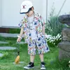 Conjunto de Tres Piezas de Camisas de Verano de Manga Corta con Dibujos Animados para Niños Conjunto de Camisas Casuales Elegantes para Niños Ropa Infantil al por Mayor