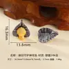 Plata 925 Chapada en Oro Patrón de Meteorito Amarillo Cuenta de la Fortuna Ovni Cuentas Sueltas para Hacer Joyería Accesorios DIY