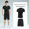 Roupas de Fitness Primavera e Verão Ficção Científica Masculinas Alta Elasticidade Roupa Esportiva de Basquete Corrida Secagem Rápida Respirável Roupas Apertadas Roupas de Treino