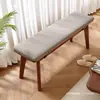Banco de madera maciza banco de listones sala de estar moderna minimalista nórdico cambiador de zapatos mesa de comedor banco de tablero de madera al final de la cama banco largo taburete tela