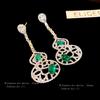 Pendientes de calabaza con diamantes y aguja de plata, nuevos pendientes largos de estilo chino, estilo nacional, ligeros, de lujo, con personalidad, elegantes, para mujer, venta al por mayor