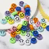 Accesorios de Joyería Hechos a Mano DIY 100 Piezas/Paquete Acrílico Colorido Cara Sonriente Convexa Cuentas Pulsera Cuentas Planas Redondas