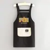 Avental de Lona Estilo Japonês para Cozinha Doméstica, Avental Feminino Anti-Manchas com Mangas Longas, Avental Específico para Catering para Homens com Logotipo Impresso