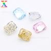 Venta al por mayor de fábrica color corte flor de hielo circonita rectangular biselada piedra suelta pequeña anís corte flor de hielo circonita calidad 7A