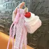 Llavero Creativo de Peluche de Hamburguesa, Pastel, Sándwich, Colgante Exquisito y Lindo para Bolso, Llavero de Coche, Pequeño Regalo