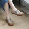 Corte cuero maestro piel de vaca hueco Baotou Mori casual sandalias de cuero para mujer verano nuevo suela blanda cómodas combinables