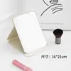 Espejo de PU espejo de maquillaje portátil plegable de escritorio espejo de tocador cuadrado dormitorio estudiante espejo pequeño de escritorio venta al por mayor