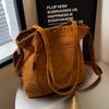 Bolso de Pana para Mujer, Gran Capacidad, Nuevo Estilo Otoño 2026, Bolso de Hombro Cruzado Versátil, Bolso Tote de Alta Gama para Viajes Diarios