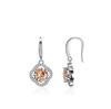 Populares aretes nuevos europeos y americanos aretes de plata esterlina s925 con incrustaciones de circón colorido libro rojo pequeño aretes microincrustados personalizados
