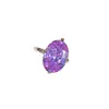 Anillo de Color Azul Hielo Marítimo con Corte de Flor de Hielo Huevo de Paloma de Lujo Ligero a la Moda con un Toque de Alta Gama, Anillo Verde Manzana de Diamante de Alto Carbono Padparadscha
