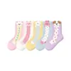 Calcetines para niñas, estilo fino para primavera y otoño, calcetines de dibujos animados para niños mayores, calcetines de malla para primavera y verano para niñas, estilo lindo de estudiante, nuevo modelo 2026