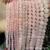5A Quartzo Rosa Natural Contas Soltas Contas Soltas de Cristal Natural Contas Redondas Semi-Acabadas Artesanais DIY Acessórios para Joias Atacado