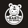 Adesivos refletivos para carros de comércio exterior adesivos para carros adesivos BABY A BORDO adesivos de aviso de desenho animado adesivos de decoração para vidros de carro