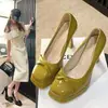 Zapatos de Tacón Alto Poco Profundos Nuevos de Moda Tendencia de Nicho Primavera y Otoño para Mujer, Zapatos de Salón Versátiles Elegantes Estilo Hada para Mujer