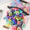 Explosões de Comércio Exterior Anel de Cabelo Laço Infantil Acessórios de Cabelo Meninas Não Prendem o Cabelo Meninas Colorido Headwear de Destaque Alta Elasticidade