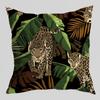 Nueva Funda de Almohada Tigre Verde Geométrico Americano Piel de Durazno Estampado Transfronterizo Cojín para Sofá Cama