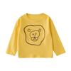 Cotton Hall Camiseta de Algodón Puro para Niños Otoño Niños y Niñas Bebé Dibujos Animados Tops Camisetas de Manga Larga para Niños Transpirables
