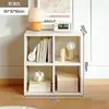 Estantería con Ocho Compartimentos, Divisor de Mesita de Noche Semicerrado, Gabinete de Rejilla Kalek, Gabinete de Almacenamiento para Dormitorio, Gabinete de Almacenamiento de Pie, Estantería