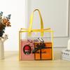 Bolso de PVC transparente, bolsa de compras de plástico creativa, bolsa de almacenamiento con patrón impreso personalizado, bolsa de regalo de mano simple