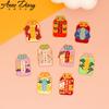 Cientos de Accesorios para Joyería DIY, Dijes Colgantes de Bendición Estilo Chino con Aceite de Aleación, Materiales Hechos a Mano