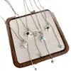 Collar de Cadena Retro Estilo Hong Kong con Flor de Piedra Ojo de Tigre Extraíble para Mujer Otoño e Invierno 2025 Cadena para Suéter Sudadera Venta al por Mayor
