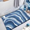 Tapete de Piso de Cachemira Imitación Onda Temu Transfronterizo Absorbente Antideslizante para Baño Tapete para Pies Dormitorio Resistente al Desgaste Manta de Noche Junto a la Cama Tapete para Puerta de Entrada