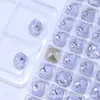 Jia Xiaoya K9 Decoração de Unhas Luxuosa e Luxuosa com Base Quadrada Pontiaguda e Luz Intensa em Cristal Branco Translúcido para Uso Pessoal