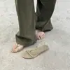 Versión de piel de oveja~Sandalias planas casuales, sencillas, elegantes y cómodas para mujer, adecuadas para vacaciones, playa y uso al aire libre, Sandalias romanas