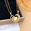 Collar Venta Caliente Transfronteriza Magnético Amor Luna Pareja Collares Accesorios Mujer Versátil Gama Alta Regalo Día de San Valentín