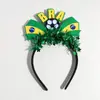 Faixas de Cabeça de Torcedor da Copa do Mundo Transfronteiriça, Faixas de Cabeça de Torcida com Bandeira da Seleção Nacional, Acessórios de Cabelo Criativos de Futebol para Mulheres