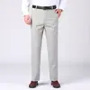 Pantalones Casuales de Lino para Hombre 2026 Verano Delgados Sueltos Pierna Recta Pantalones de Vestir tipo Papá Pantalones Largos de Tencel para Hombre
