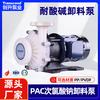 Bomba Horizontal de Plástico Fluorado para Eliminación de Ácido Químico PAMPAC Bomba de Descarga de Ácido Hipocloroso de Sodio Bomba Magnética de Descarga de Agente para Concreto
